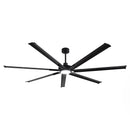 84 Inch 100 Inch Padus Black Large Size Ceiling Fan with Dimmable Lighting and Remote Control by ParrotUncle
