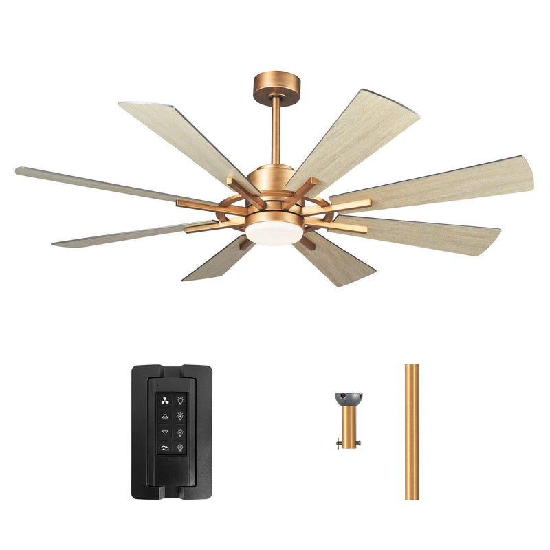 60" Oretha Windmill DC Ceiling Fan with LED Lighting