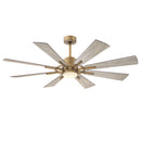 60" Oretha Windmill 8 Blade Led Indoor Oil Rubbed Bronze Ceiling Fan with Remote And Light Kit Included by ParrotUncle