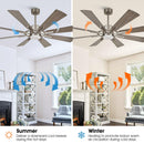 60" Oretha Windmill DC Ceiling Fan with LED Lighting