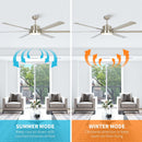 65 Inch Freda DC Motor Modern Downrod Ceiling Fan with LED Light and Remote Control