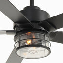 65" Modern DC Motor Downrod Mount Reversible Ceiling Fan with Lighting And Remote Control