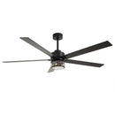 65" Modern Reversible Ceiling Fan with Lighting and Remote Control
