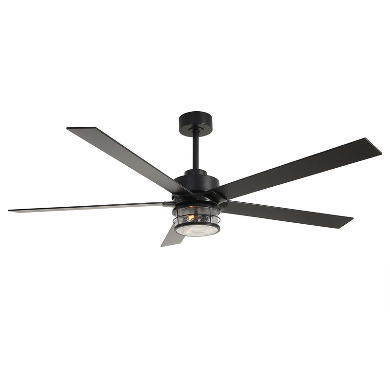 65" Modern Reversible Ceiling Fan with Lighting and Remote Control