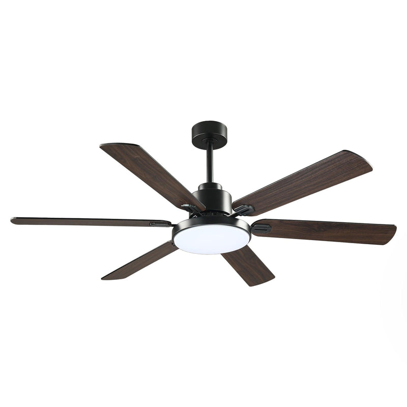 60" Industrial DC Motor Downrod Mount Reversible Ceiling Fan with Lighting and Remote Control