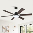 60" Industrial DC Motor Downrod Mount Reversible Ceiling Fan with Lighting and Remote Control