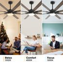 65 Inch Teresa Modern Double-sided Blades Ceiling Fan with Remote Control and LED Light