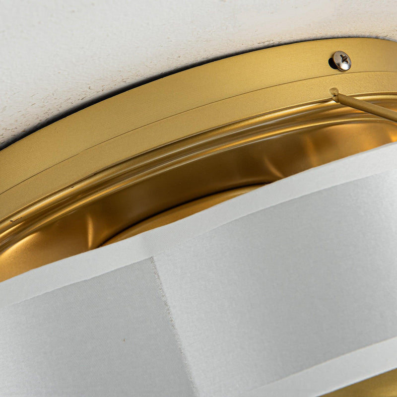 Vaczon 13 Inch Golden Flush Mount Ceiling Fan with Light and Remote Control