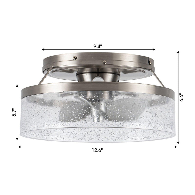 13" Flush Mount Reversible Ceiling Fan with Lighting and Remote Control, photo 11 of 11
