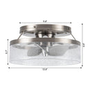 13" Flush Mount Reversible Ceiling Fan with Lighting and Remote Control