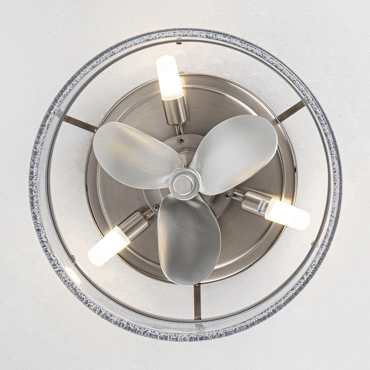 13" Flush Mount Reversible Ceiling Fan with Lighting and Remote Control, photo 7 of 11