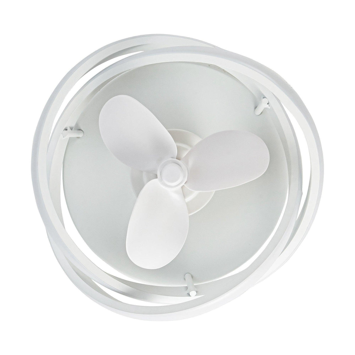 Vaczon 13" Flush Mount Caged Fan with Light and Remote Control, photo 11 of 15
