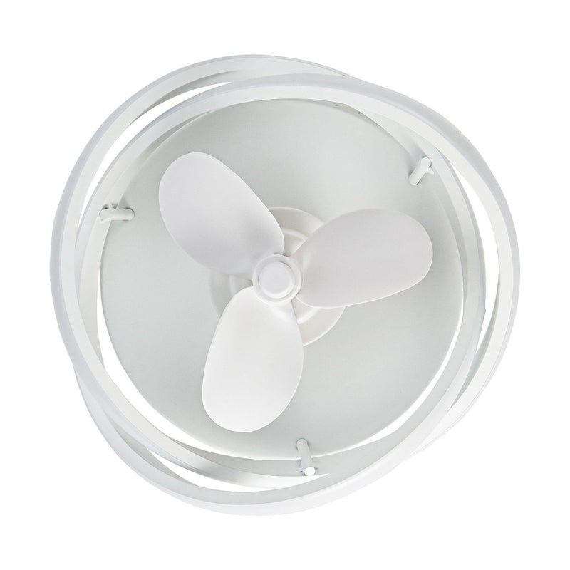 Vaczon 13" Flush Mount Caged Fan with Light and Remote Control, photo 11 of 15