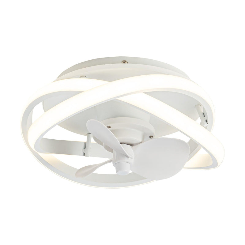 Vaczon 13" Flush Mount Caged Fan with Light and Remote Control