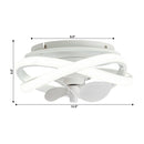 Vaczon 13" Flush Mount Caged Fan with Light and Remote Control