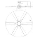 65" Amold Industrial Downrod Mount Ceiling Fan with Lighting and Remote Control