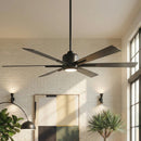 65" Bendan Industrial Downrod Mount Ceiling Fan with Lighting and Remote Control