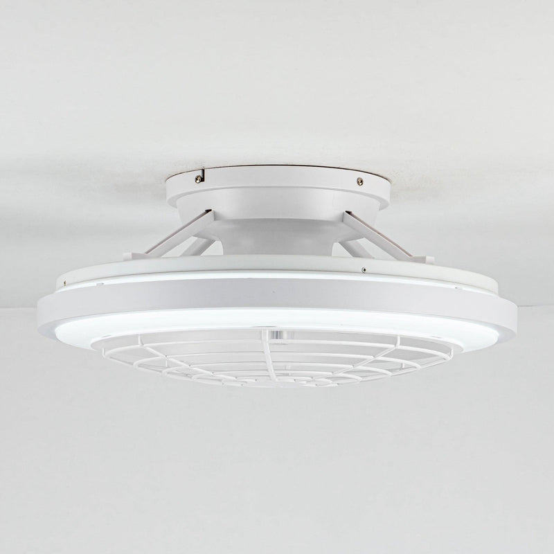 20" Ikon Modern DC Motor Flush Mount Reversible Ceiling Fan with Lighting and Remote Control