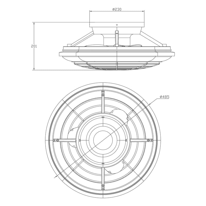 20" Ikon Modern DC Motor Flush Mount Reversible Ceiling Fan with Lighting and Remote Control
