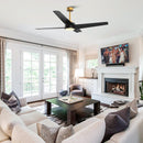 60" Parvez Modern DC Motor Downrod Mount Reversible Ceiling Fan with Lighting and Remote Control