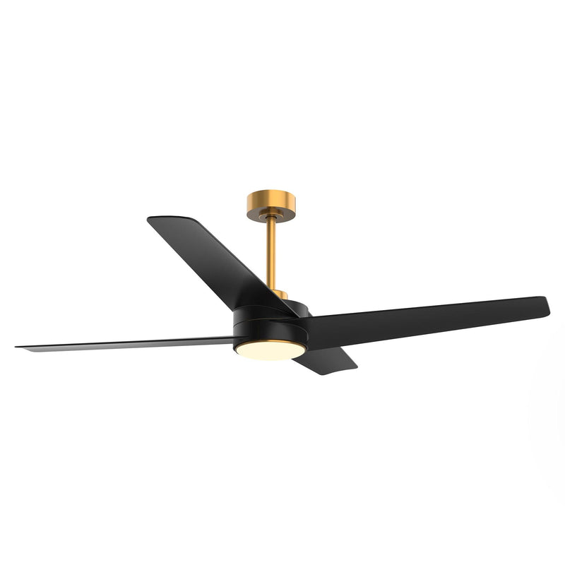 60" Parvez Modern DC Motor Downrod Mount Reversible Ceiling Fan with Lighting and Remote Control