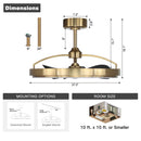 27" Arthur Industrial DC Motor Downrod Mount Ceiling Fan with Lighting and Remote Control