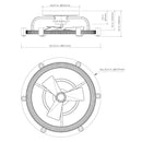 20" Flush Mount Golden Ceiling Fan with Light and Remote Control