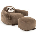 Sloth Bean Bag Chair with Ottoman