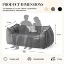2-Seat Teddy Bean Bag Sofa