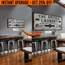Upgrade Your 20x10 Inches 'Personalized Laundry Room' (Style 1) Canvas To 48x24 Inches
