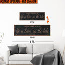 Upgrade Your 12x36 Inches 'Life Is Better On The Lake' (Style 1) Canvas To 16x48 Inches by Tailored Canvases