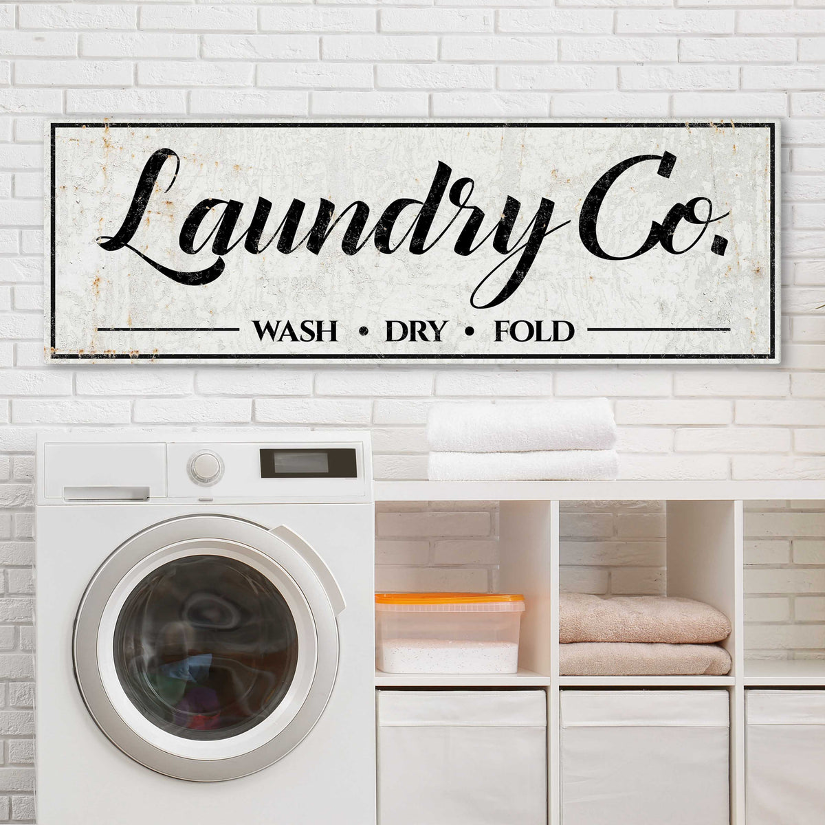 Laundry Co Wash Dry Fold Sign, photo 6 of 7