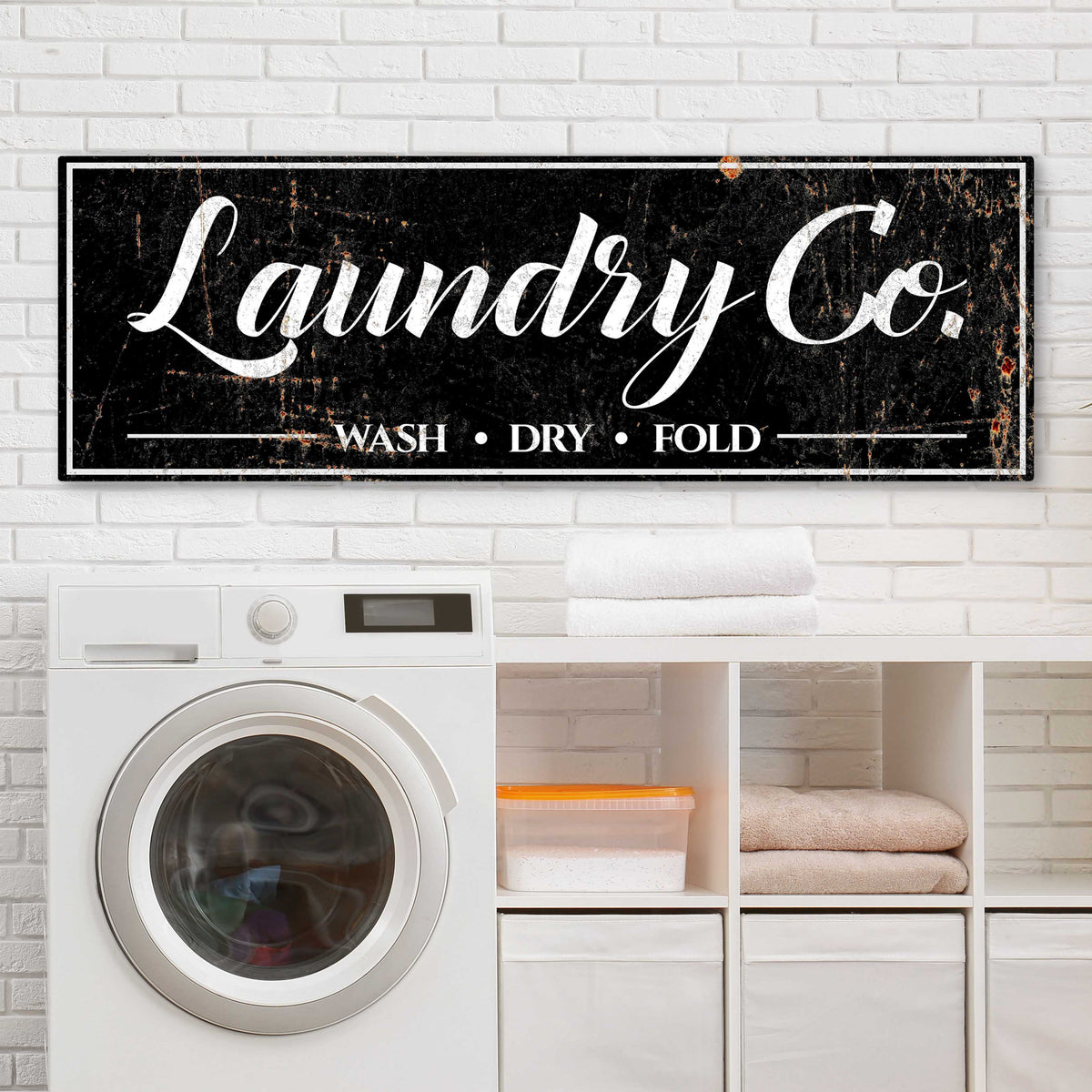 Laundry Co Wash Dry Fold Sign, photo 7 of 7