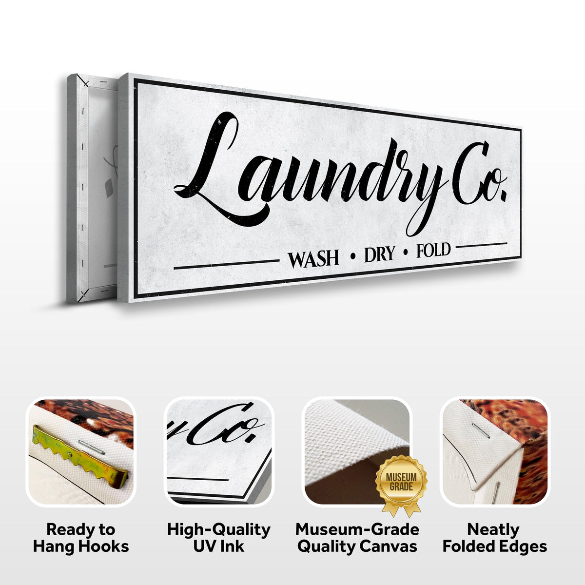 Laundry Co Wash Dry Fold Sign, photo 3 of 7