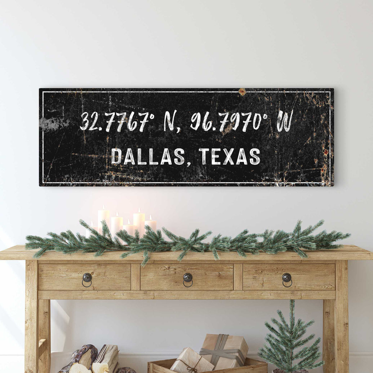 Home Coordinates Rustic Sign, photo 6 of 6