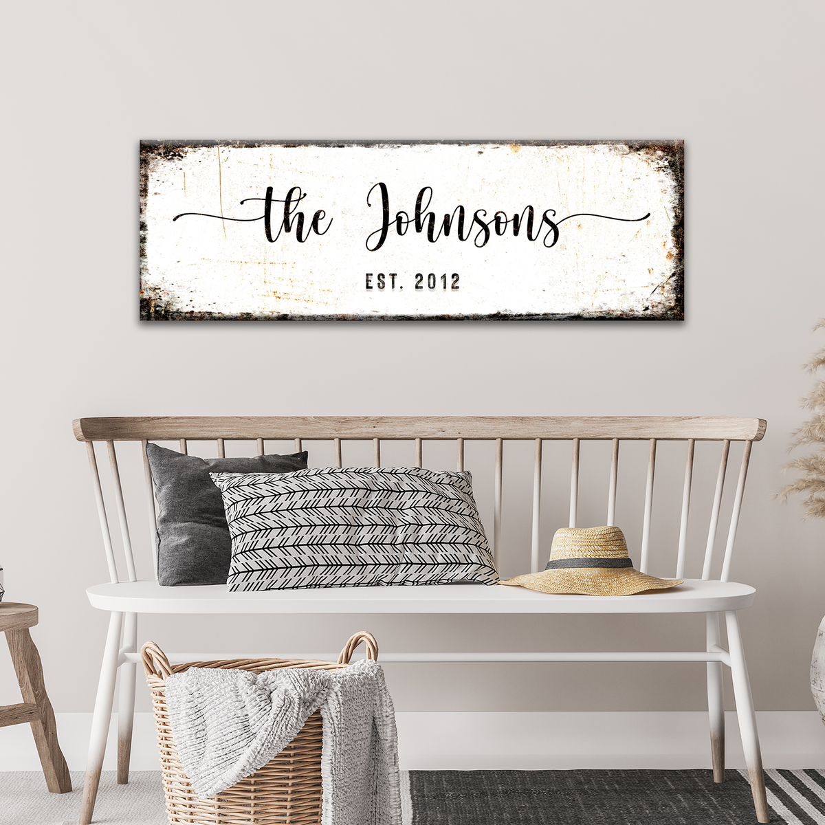 Rustic Family Name Sign, photo 6 of 7