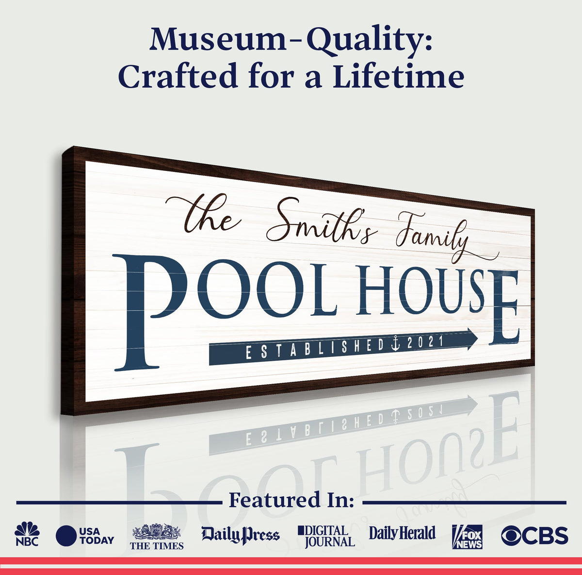 Family Pool House Sign, photo 2 of 8