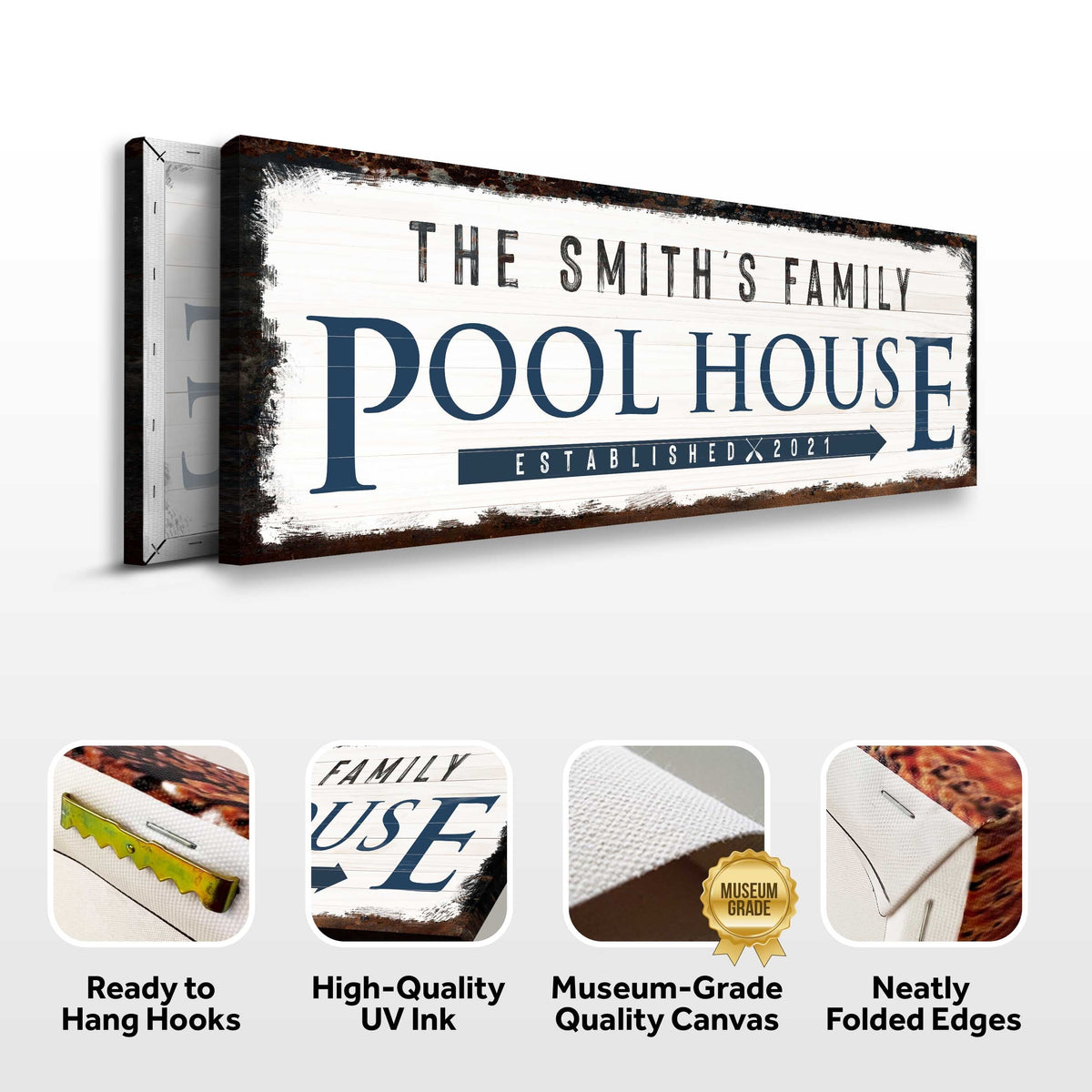 Family Pool House Sign, photo 3 of 8