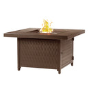 Aluminum 42-in Square Propane Fire Table with Beads, Covers and Lid
