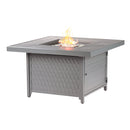 Aluminum 42-in Square Propane Fire Table with Beads, Covers and Lid