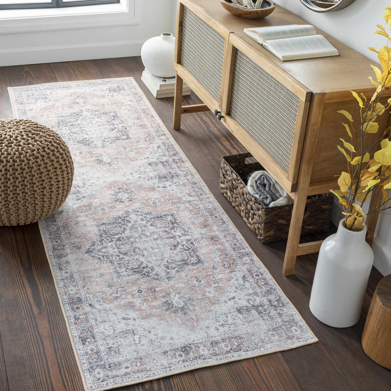 Fatih Flat Pile Washable Rug