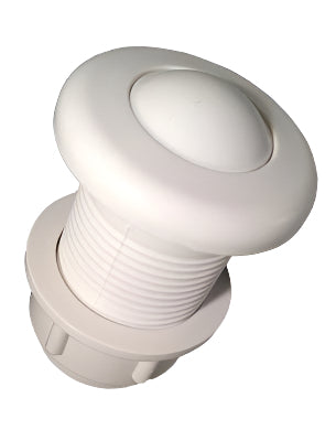 Air Button, 1-1/4" hole size [White] Futura FBA-01 (HydraBaths)