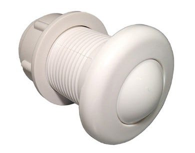 Air Button, 1-1/4" hole size [White] Futura FBA-01 (HydraBaths)