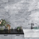 Gray 4x12 Subway Honed Marble Tile (15 pack, 5 sq ft/case) - Sample
