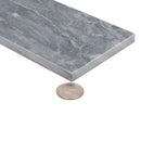 Gray 4x12 Polished Subway Bardiglio Nuvolato Marble Tile (15 pack, 5 sq ft/case)