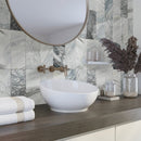 Gray 4x12 Polished Subway Calacatta Bluette Marble Tile (15 pack, 5 sq ft/case)