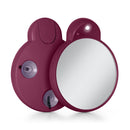 Lighted Compact Mirror with Magnification & Retractable Suction Cups