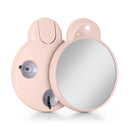 Lighted Compact Mirror with Magnification & Retractable Suction Cups