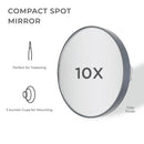 Compact Mirror with Magnification & Suction Cup