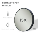 Compact Mirror with Magnification & Suction Cup